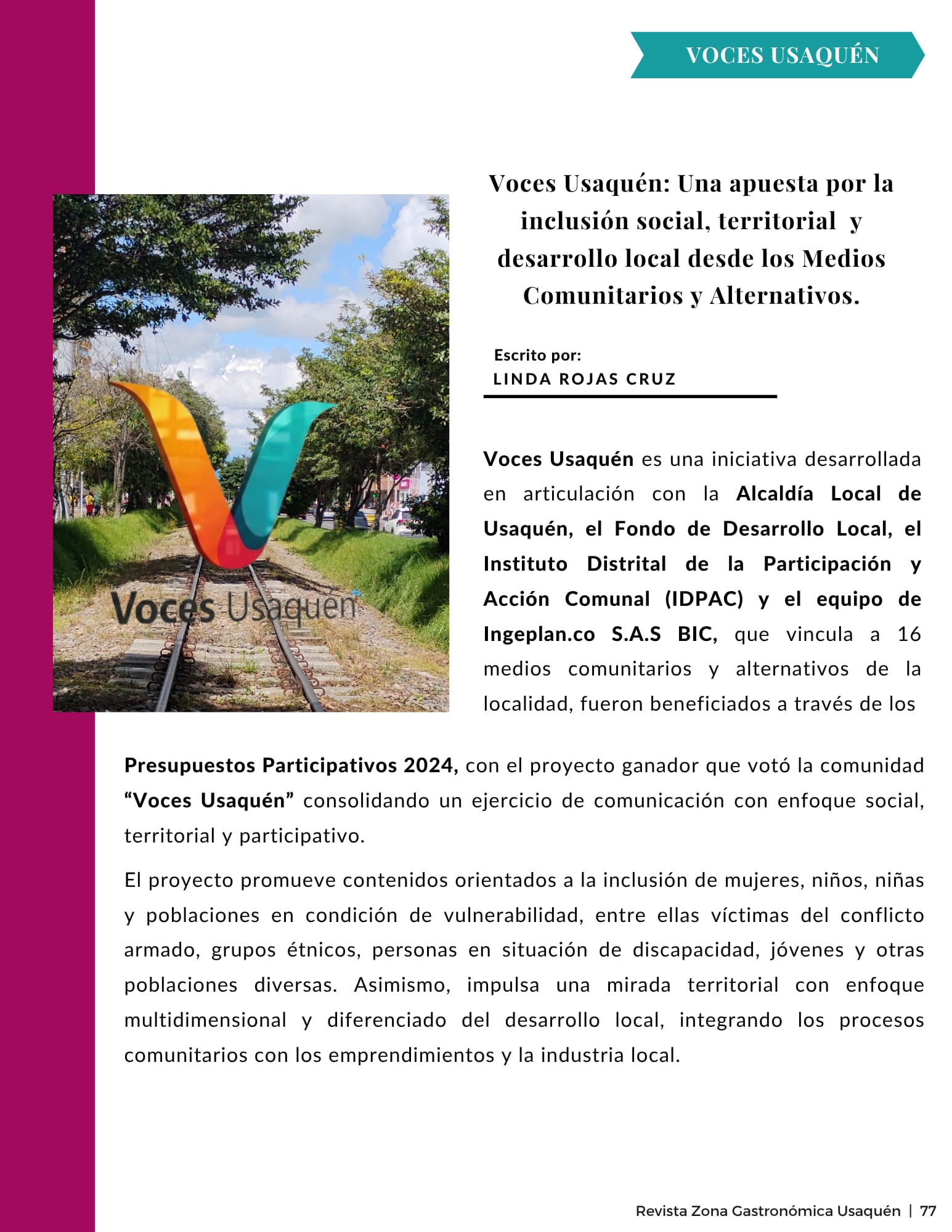 Presupuestos Participativos Usaquén 2024