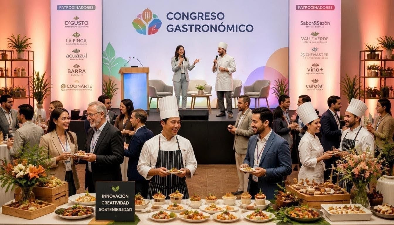 Cobertura periodística audiovisual de feria o evento gastronómico y empresarial